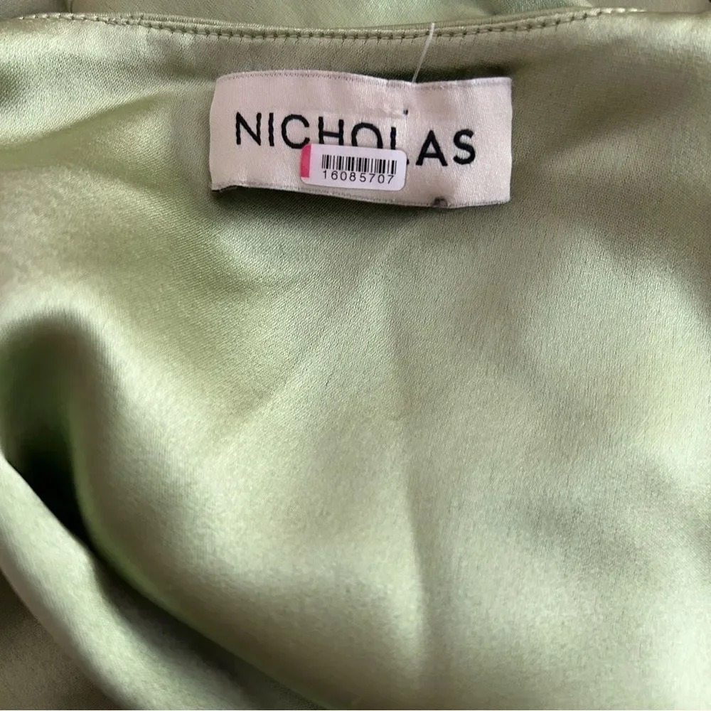 Nicholas Green Satin Gown Size 4 - Picture 9 of 11